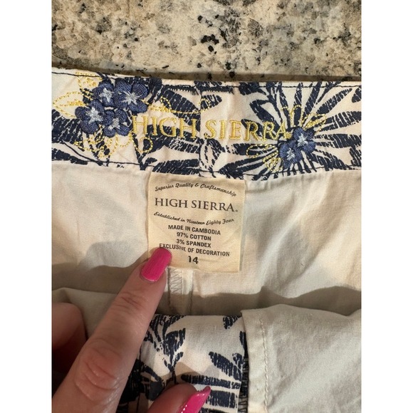High Sierra Womens Floral Skort Navy White Daisy Print Size 14 Hiking Outdoor - Picture 8 of 8